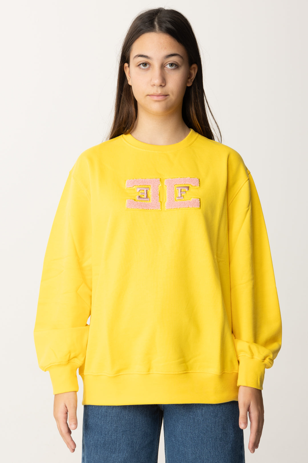 Oversized Sweatshirt with Logo Embroidery