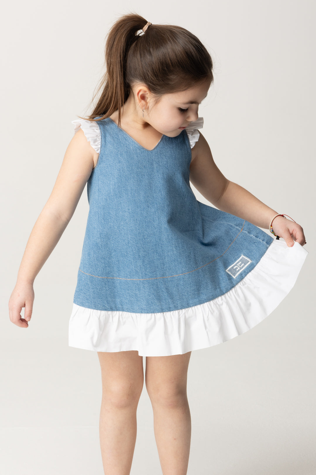 elisabetta franchi denim dress Elisabetta Franchi Off-The-Shoulder Denim Dress In Light Blue - 30% Off