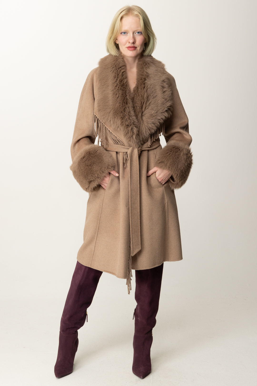 Pelliccia Sintetica Cappotto Donna Guess Pellicce Ecologiche