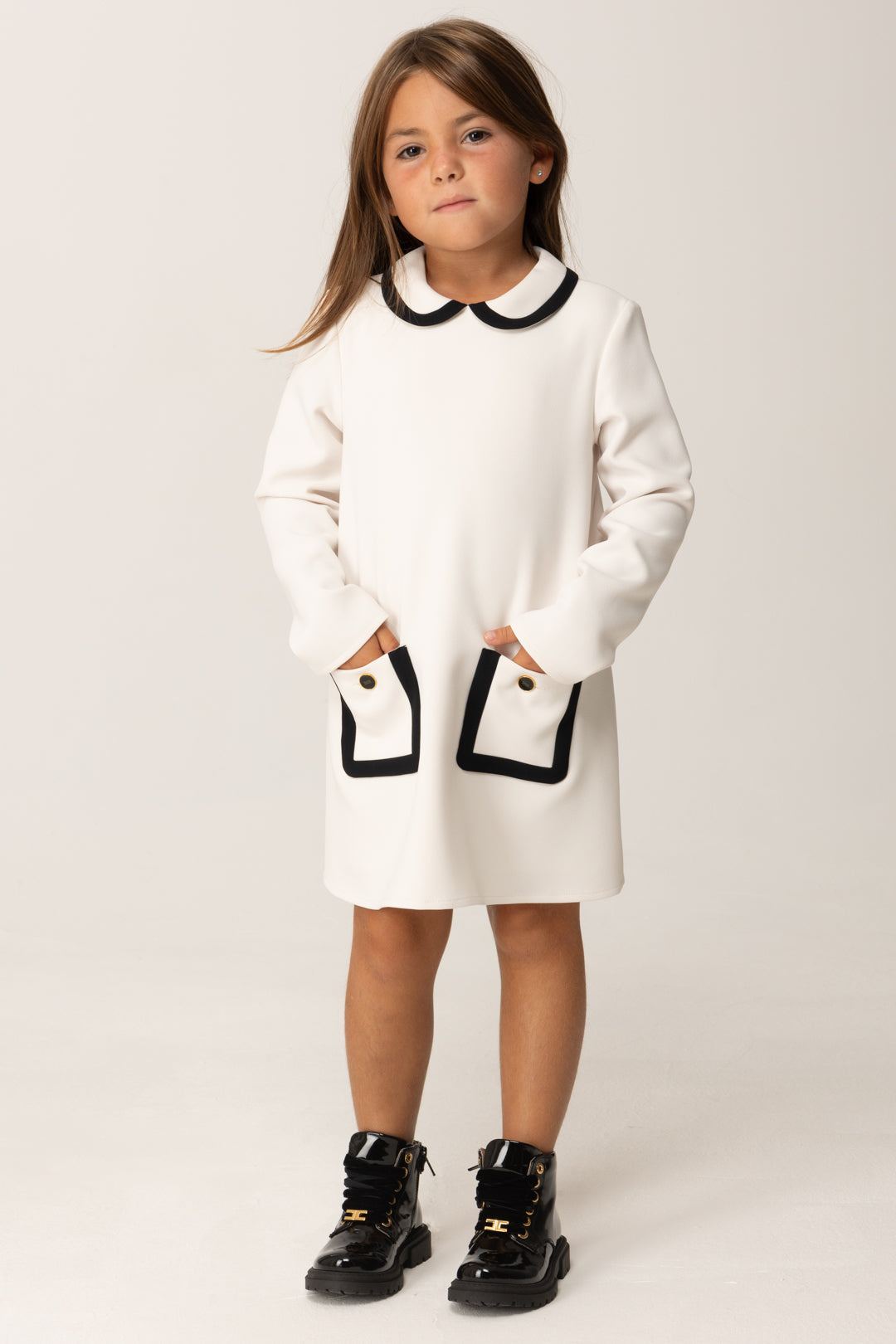 Elisabetta Franchi Bambina Bambina Abito In Crepe con Profili a