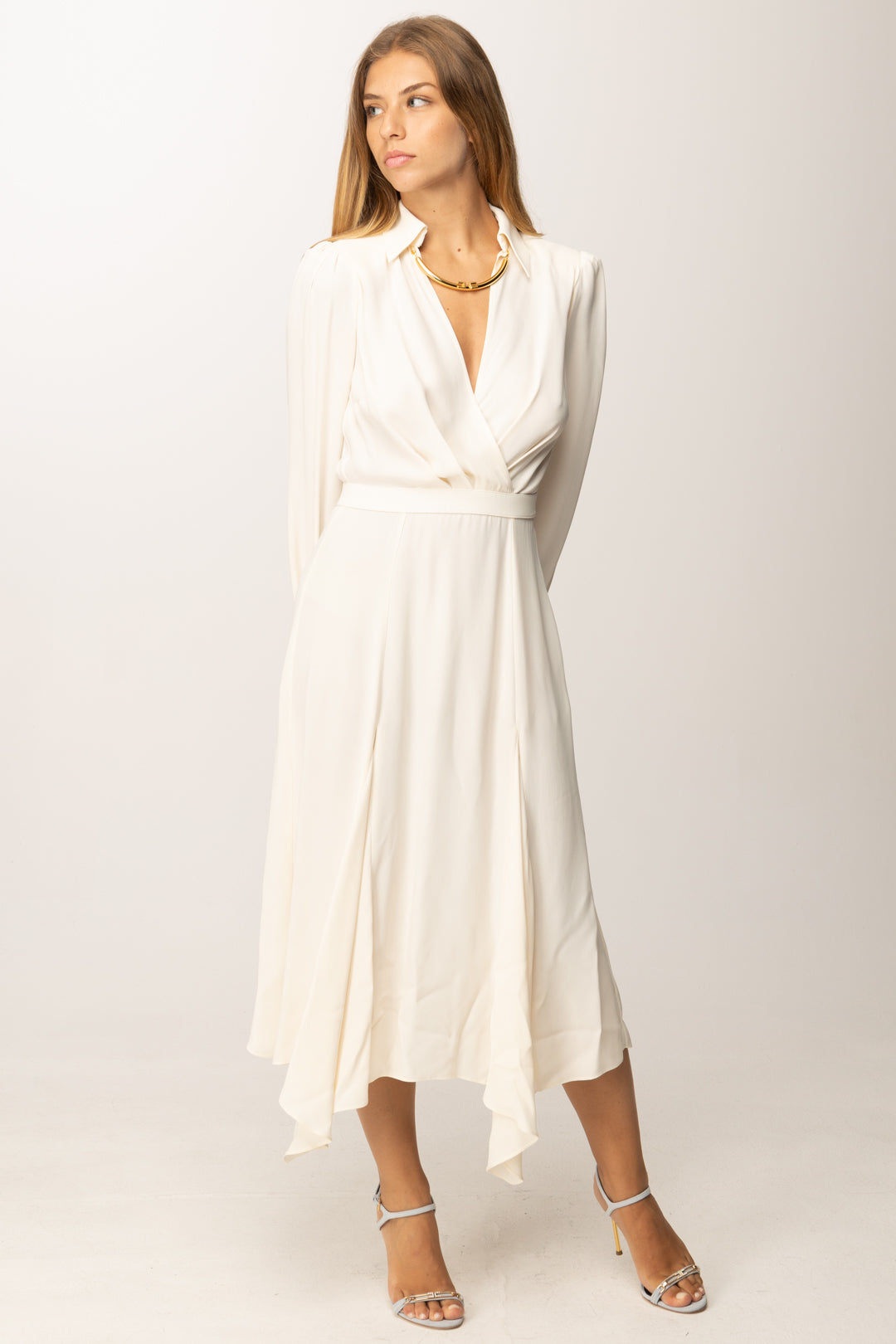 Elisabetta Franchi Donna Abito Longuette con Collana ABT0356E2