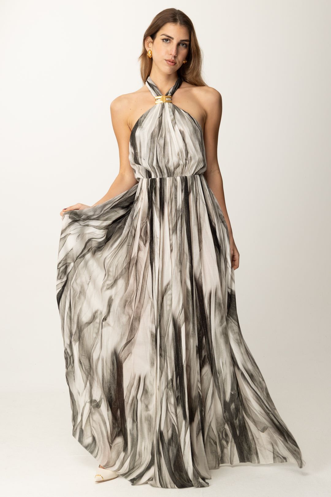 Abito Red Carpet con Stampa Tulle - Main Image