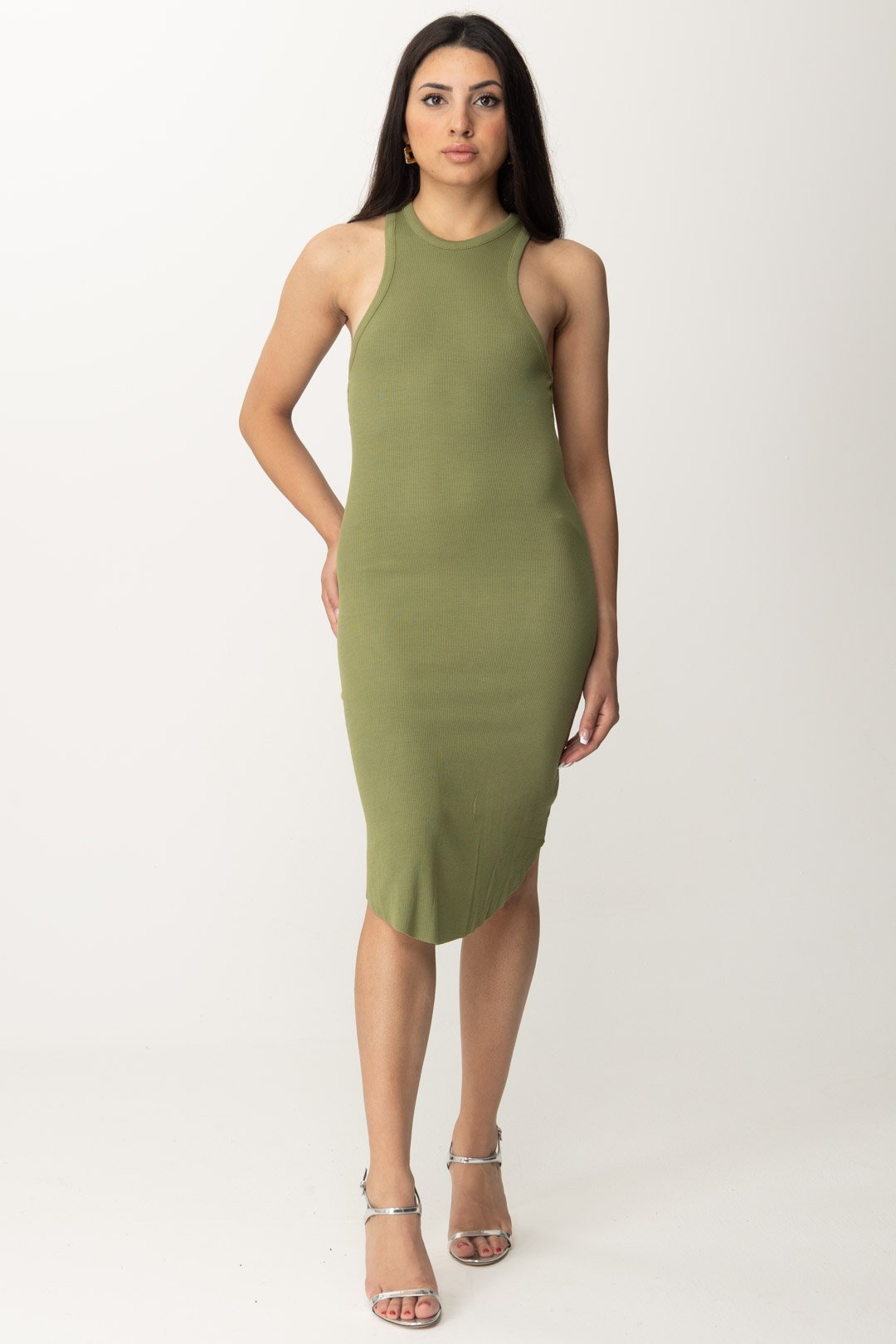 Fitted Midi Ribbed Dress