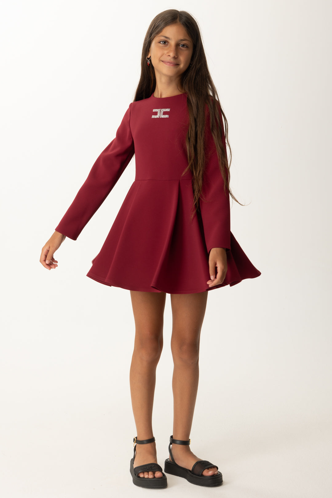 Crepe Vestito A Tubo A Ruota Abito Jeans Elisabetta Franchi Abito