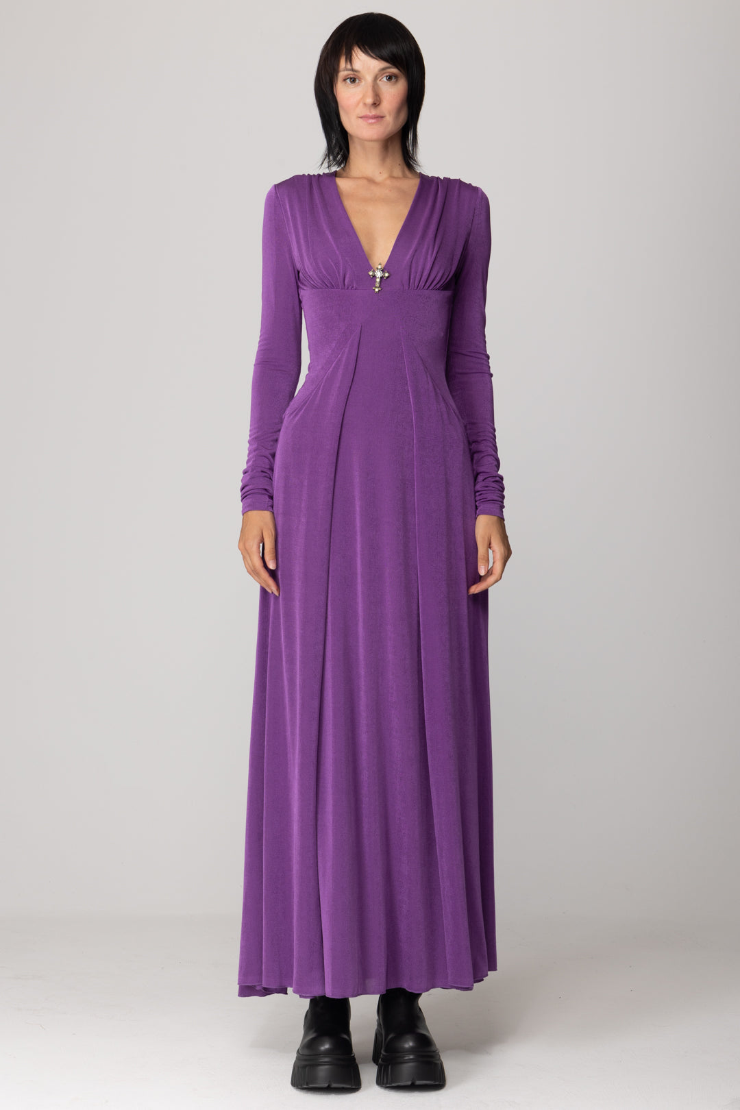 Long Dress with Jewel Cross