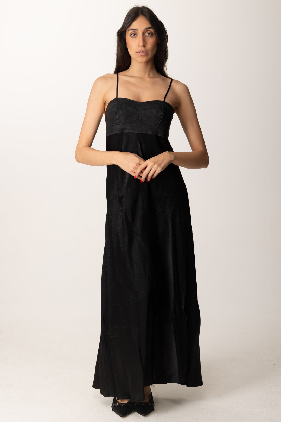 Pinko Donna Abito Lungo con Spalline Sottili 104844 A2BV Z99