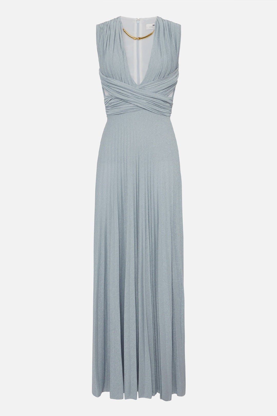 Elisabetta Franchi Women's Red Carpet Laminated Long Dress Beige main image 0