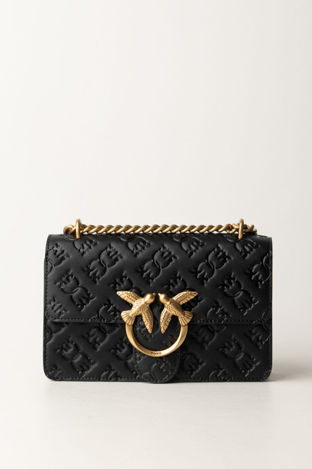 Shoulder Bags Borsa Pinko Bag Nera Mini Love Bag With Pattern Logo