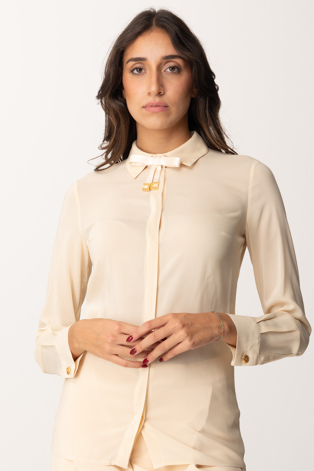 J.o Milano Camicia con fiocchetto 576G2J main image 1