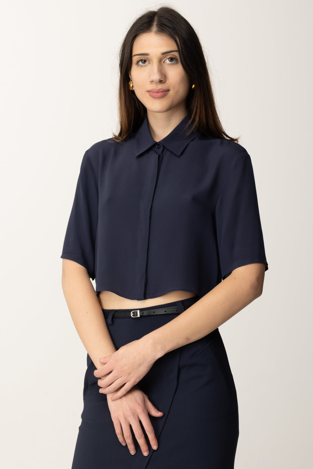 Camicie Cropped Camicetta Cropped Pinko Women's Striped Crop Shirt