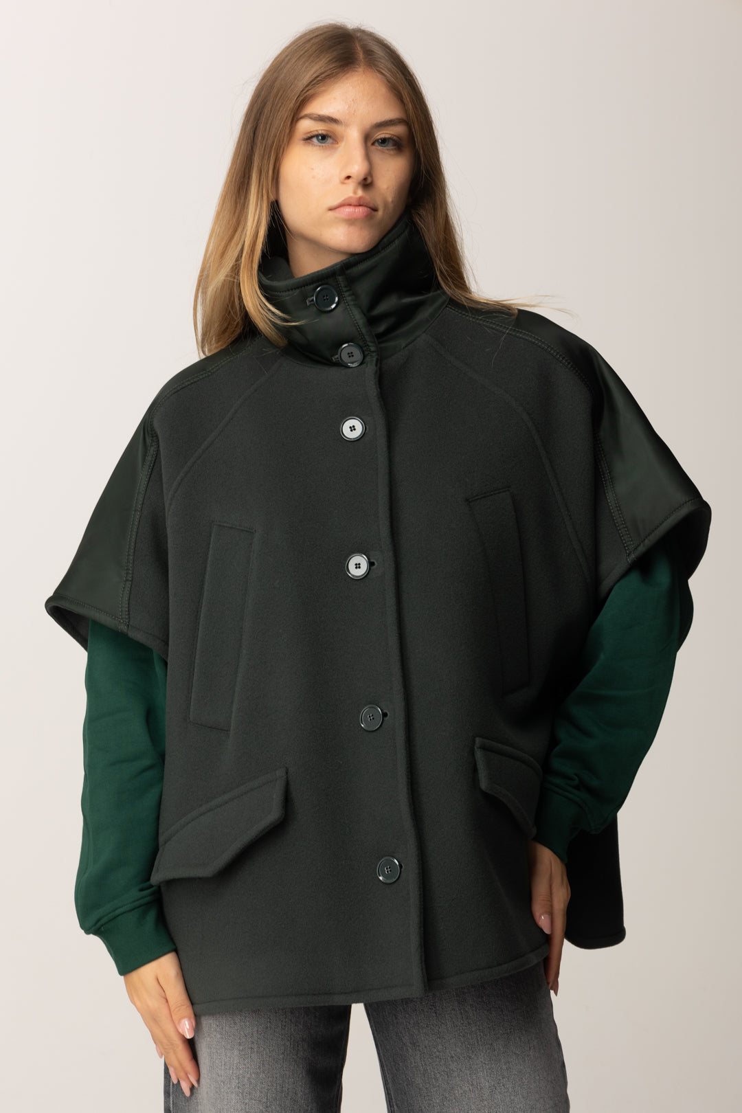 Pinko Donna Cappa In Panno e Satin 105790 A2SL X83 – Khloefemme