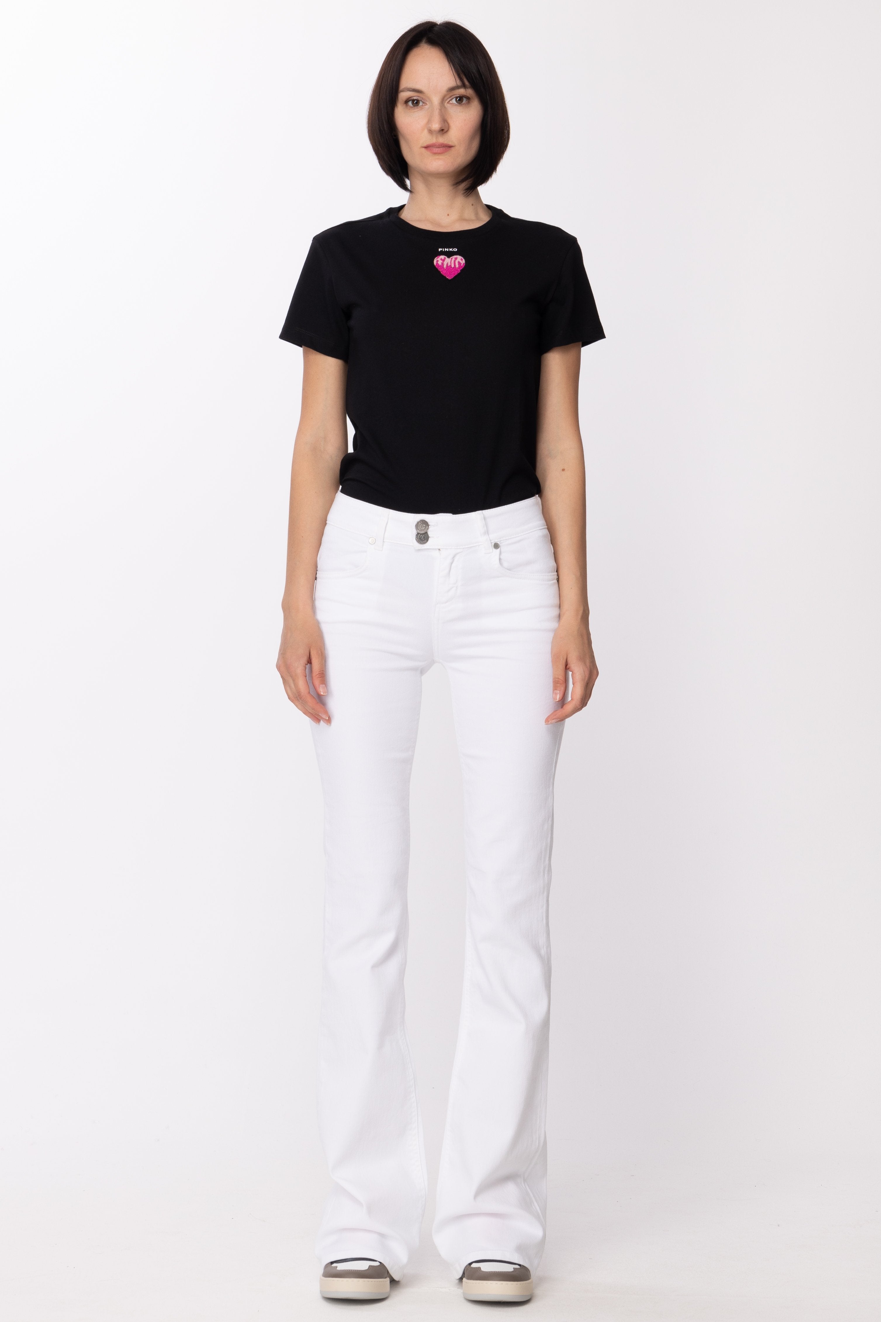 Jean Femme Gaëlle Paris Gris Taille 38 - Découpe Cuisse, Fabriqué En Italie, Neuf Avec étiquettes