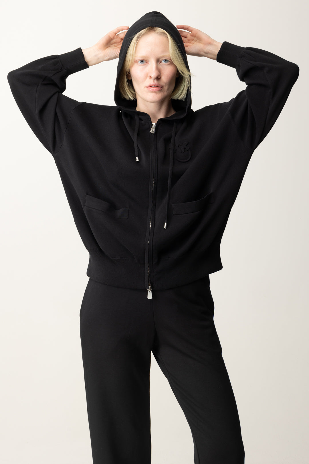 Pinko Donna Felpa con Cappuccio e Zip 104001 A115 Z99