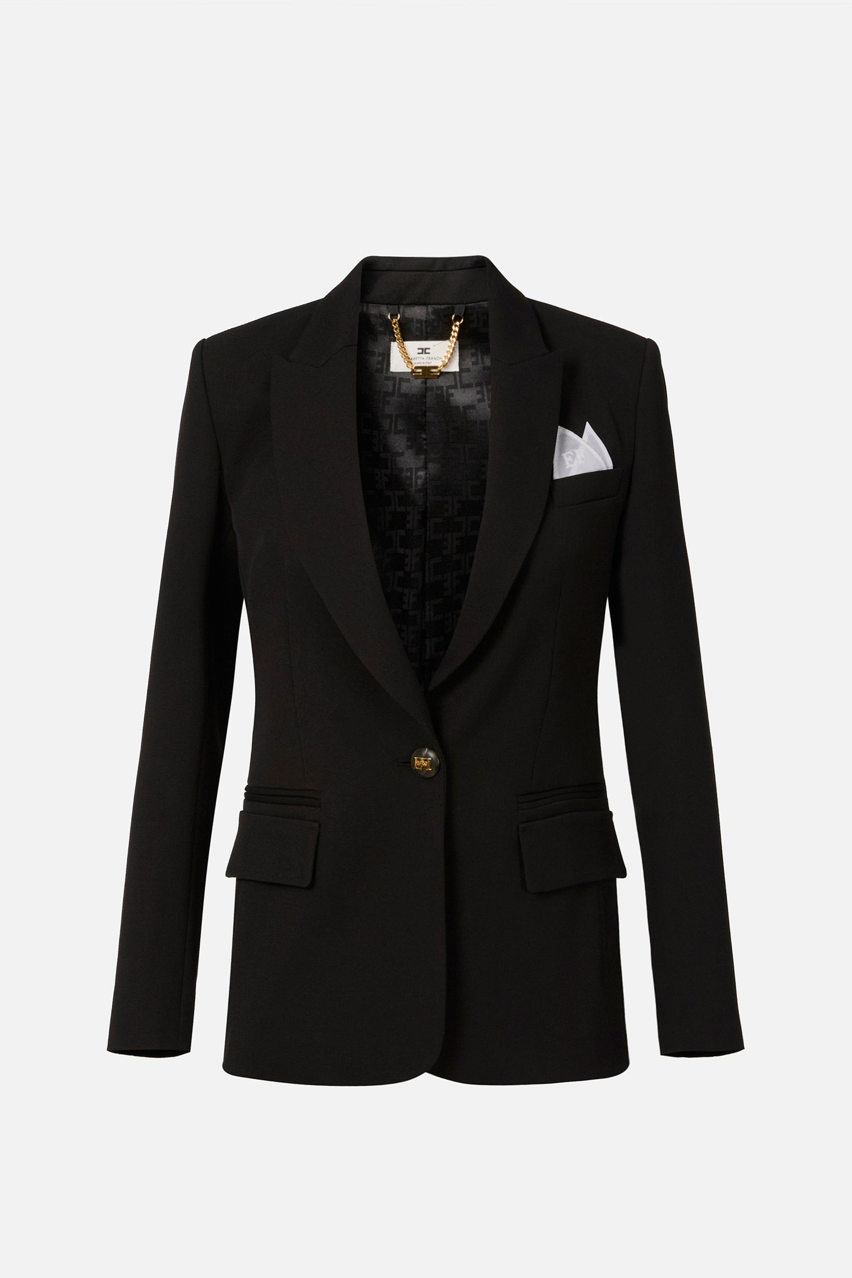 Elisabetta Franchi Donna Giacca In Gabardina Di Cotone con