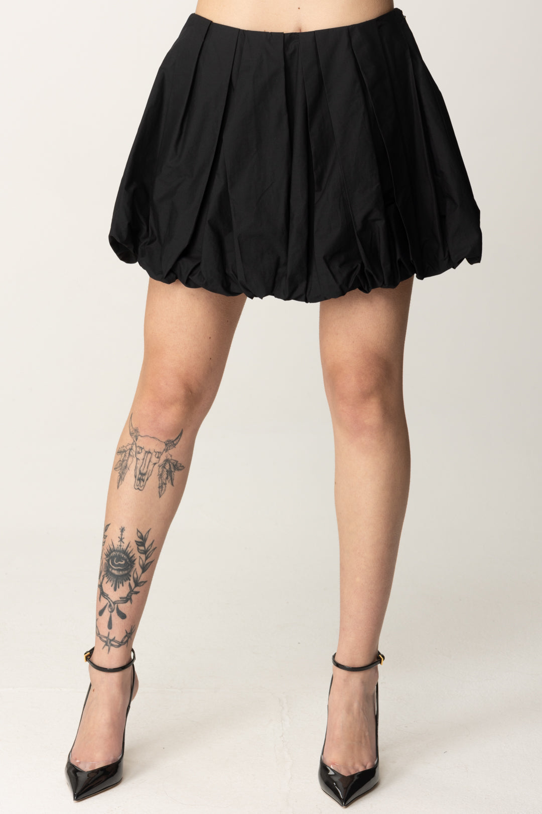 Pinko Woman Balloon Skirt In Poplin 105183 A2LD Z99 – Khloefemme