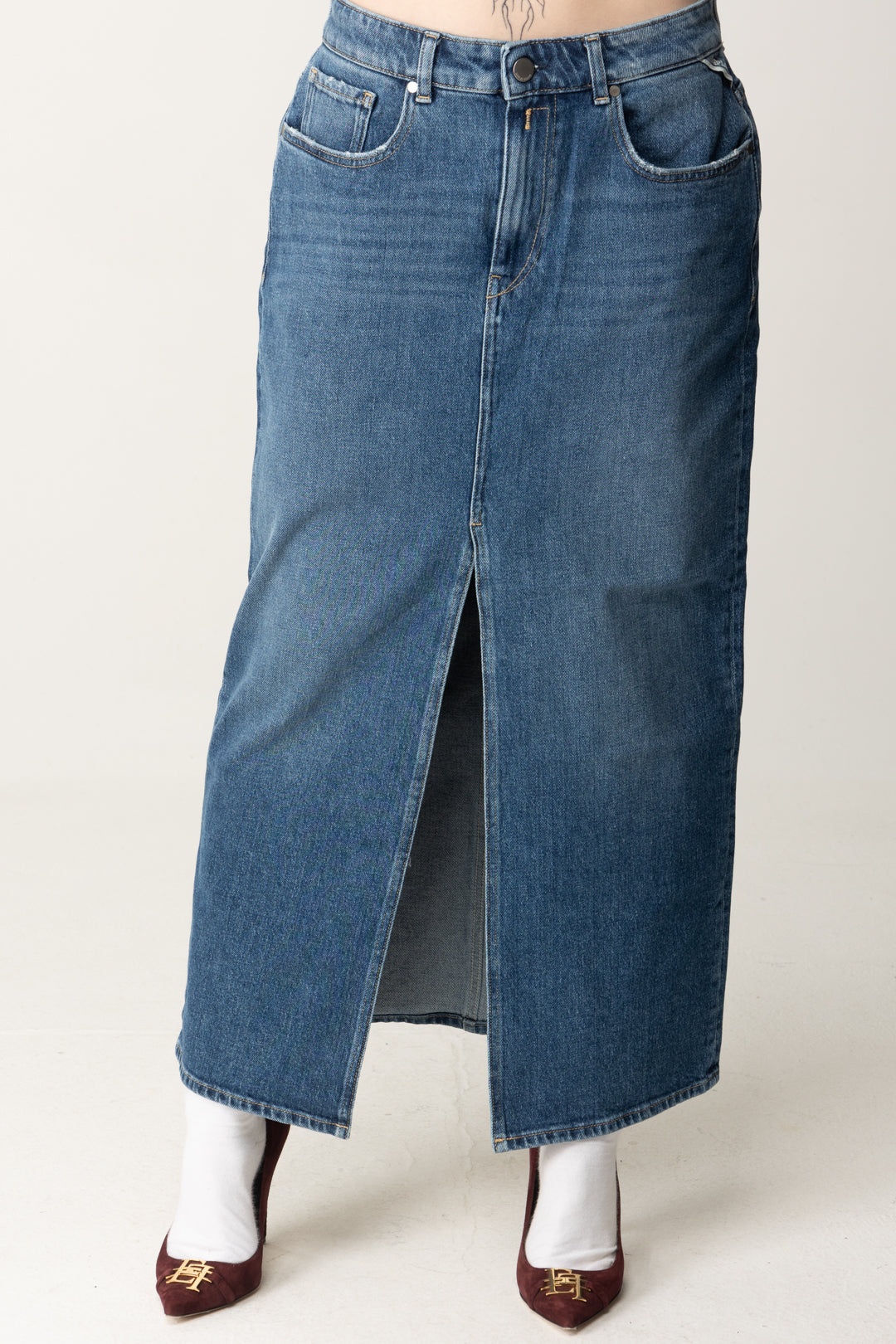 Gonna Jeans Alcott Gonna Midi Jeans Spacco Frontale Gonna