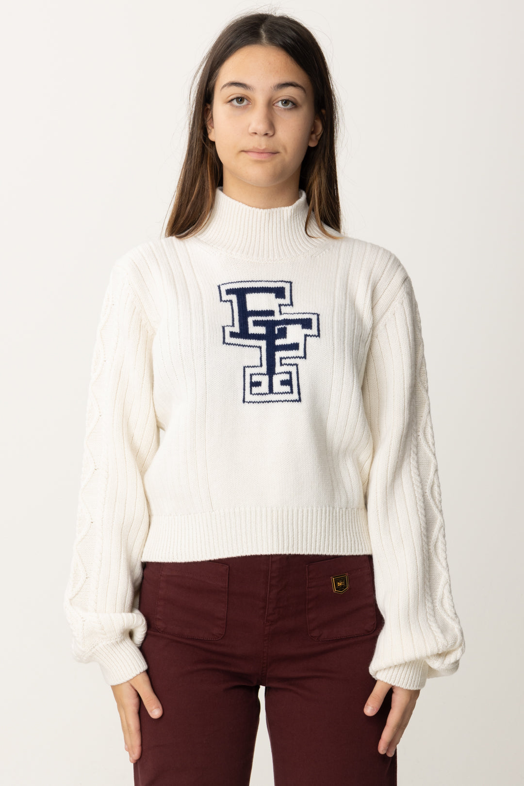 Collo Alto Maglione Bambina Elisabetta Franchi Bambina Bambina