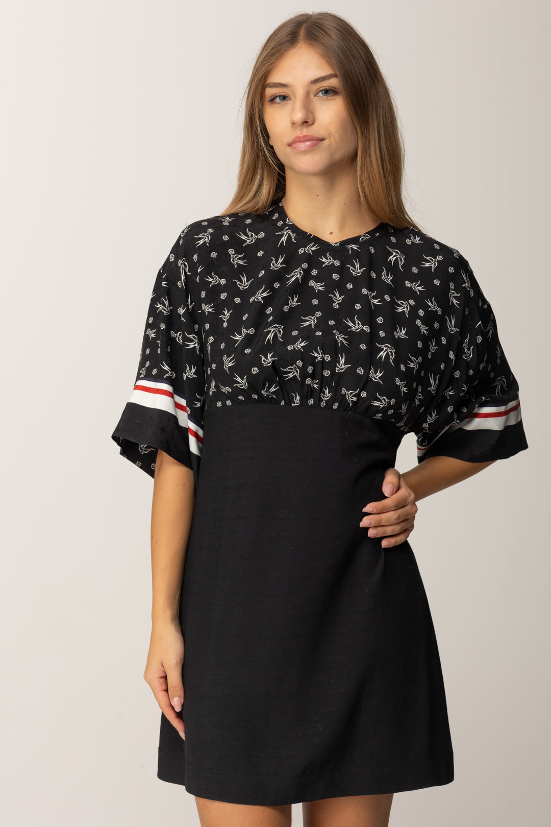 love birds mini dress Pinko Woman Mini Flare Dress with Love Birds Print 105524 A2PW ZZ2 –  Khloefemme