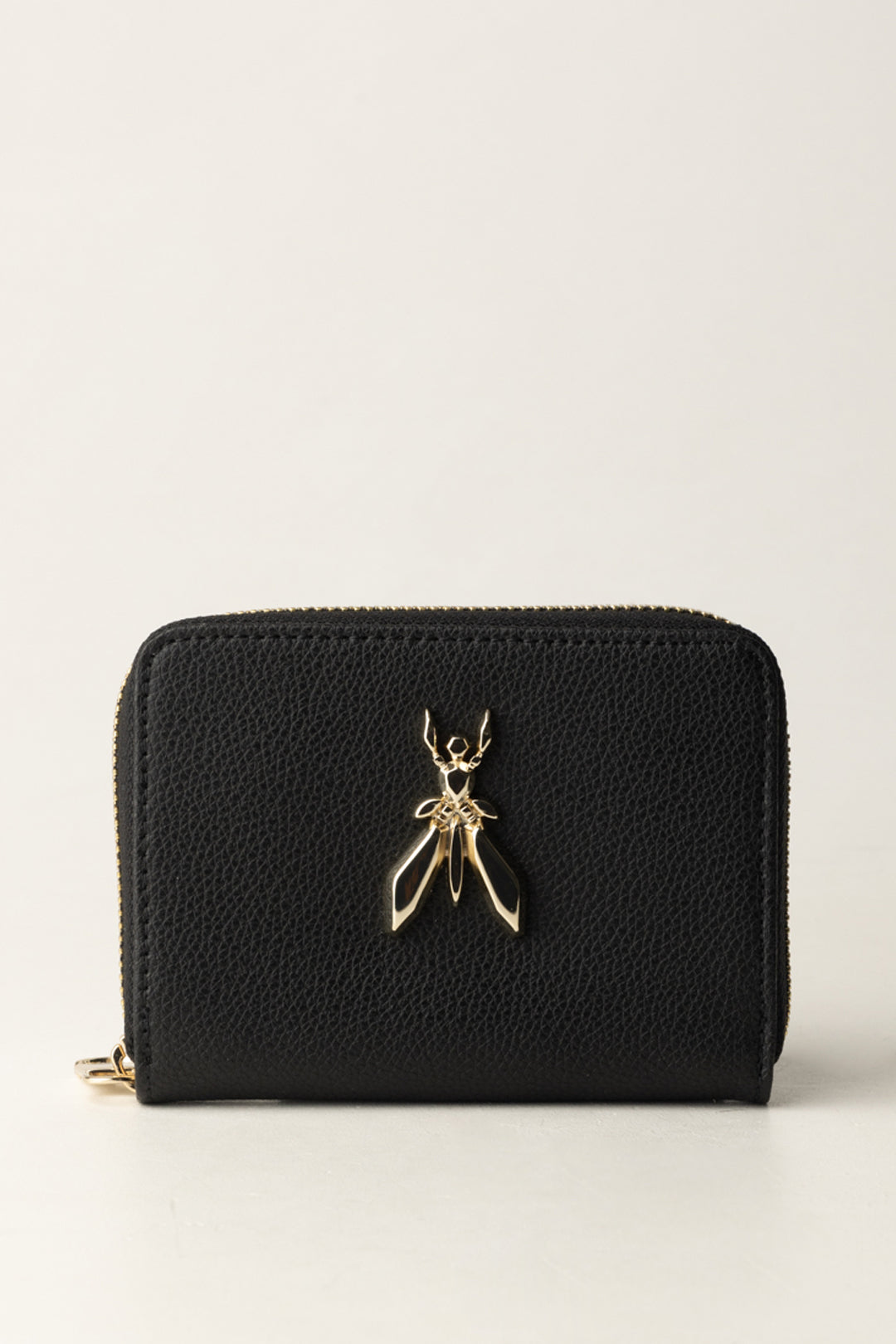 Mini Leather Coin Purse with Gold Fly Logo