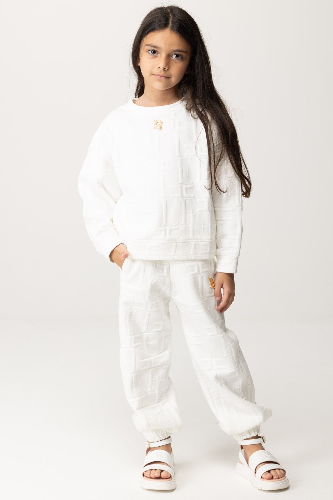 Elisabetta Franchi Bambina Bambina Pantaloni Embossed