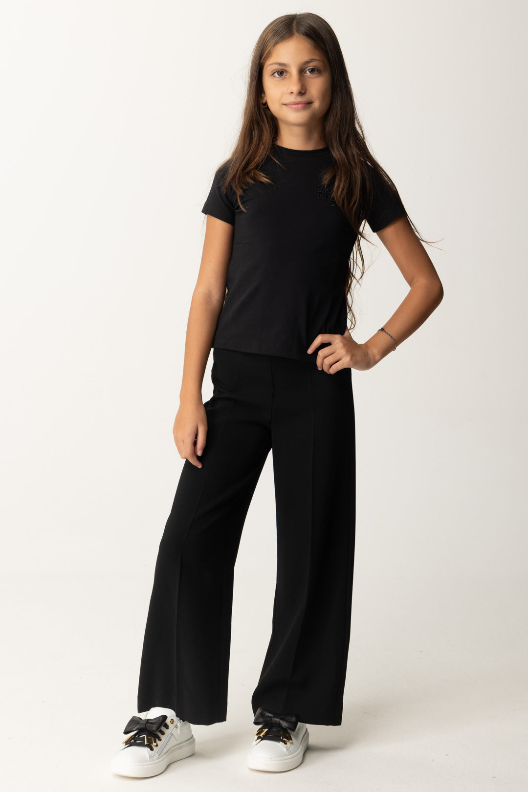 Elisabetta Franchi Bambina Bambina Pantalone con Bande Laterali e Logo EFPA2620ML016.D526 Elisabetta Franchi Bambina Bambina Pantalone con Bande Laterali e Logo EFPA2620ML016.D526