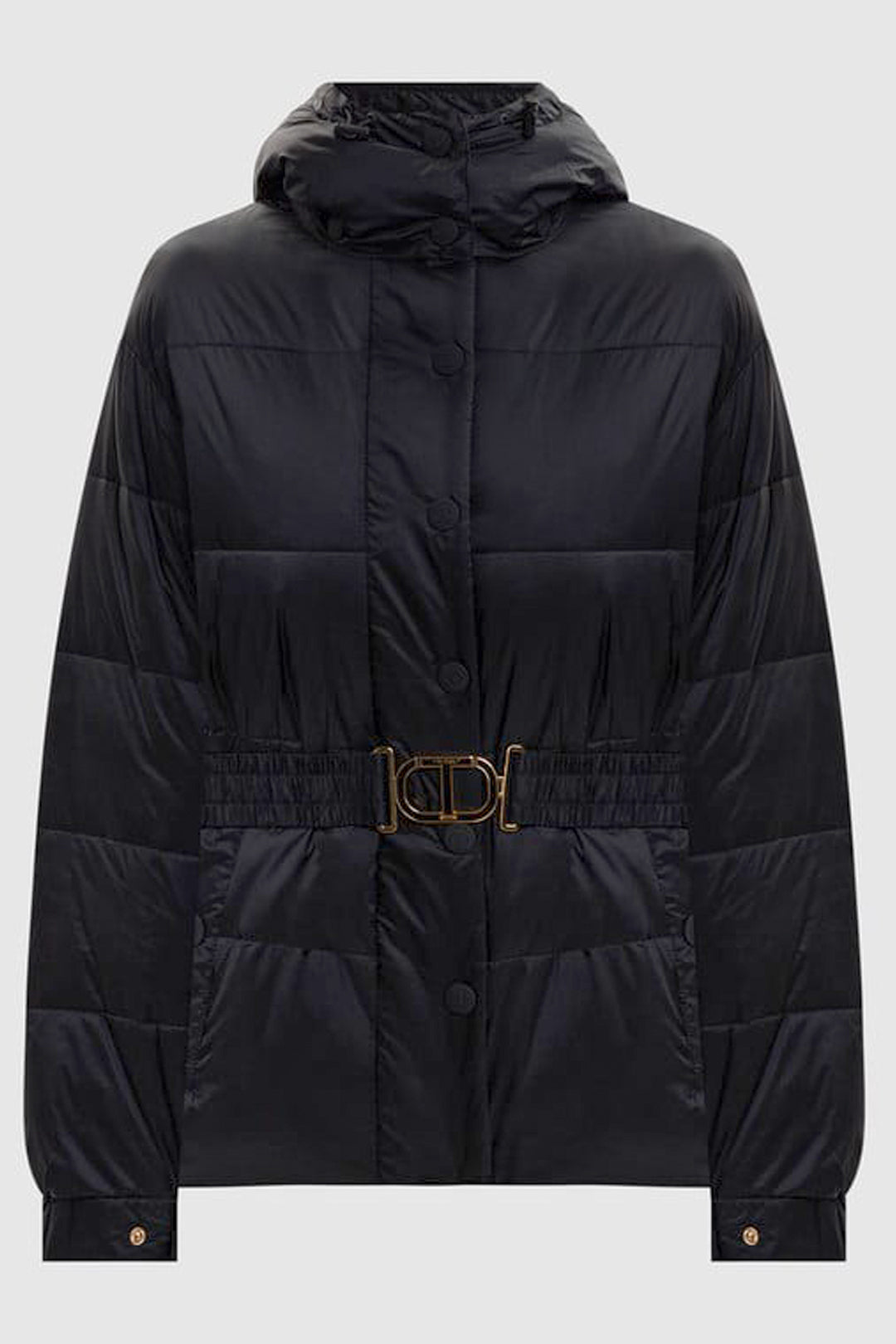 Plumífero con cinturón Logo Oval T Twinset