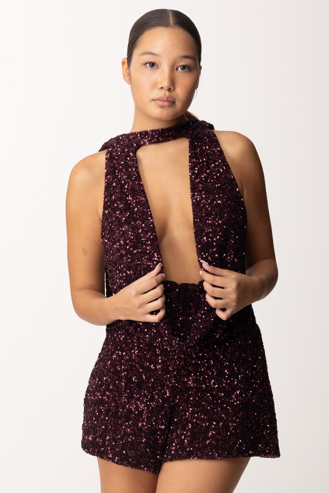 Paillettes Tutina Nera Corta Tutina Paillettes Nera Deals