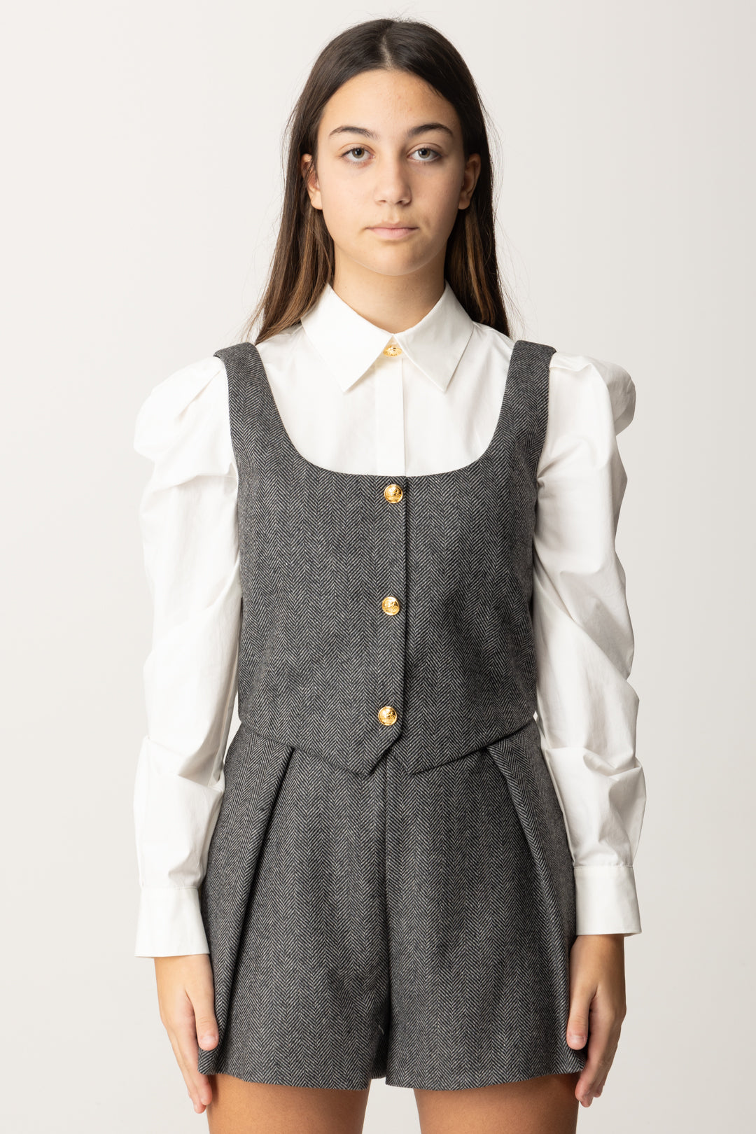 Wool Shorts with Shirt Insert