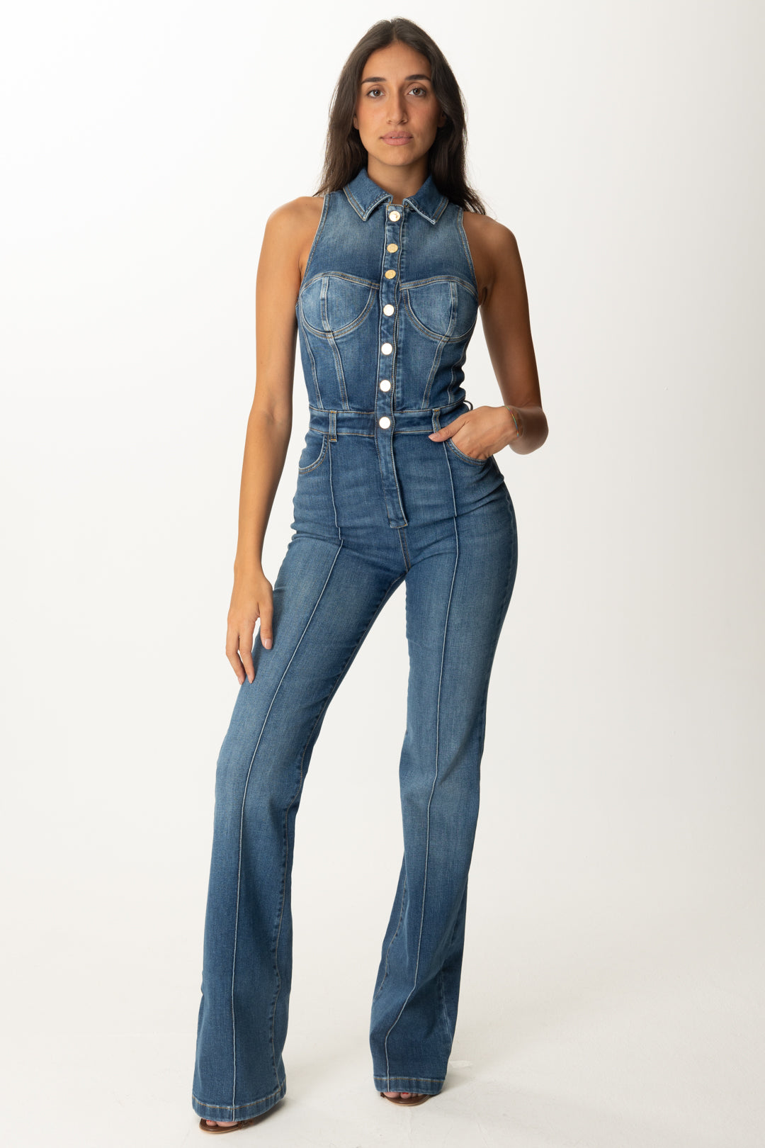 Khloefemme Elisabetta Franchi Pantaloni Zampa Elisabetta Franchi