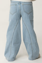 Jeans Palazzo con Costuras