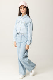 Jeans Palazzo con Costuras