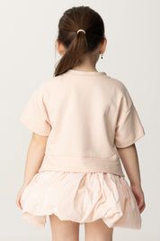 Vestido de Sudadera con Falda de Tafetán