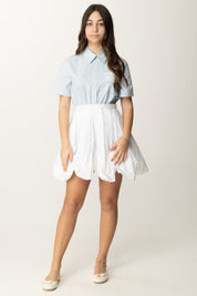 Vestido Top de Camisa y Falda de Tafetán