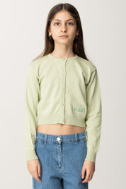 Sweter z bawełny z haftem etykiety