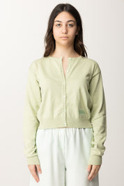 Sweter z bawełny z haftem etykiety