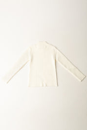 Dolcevita a Costine con Ricamo Logo Al Polso