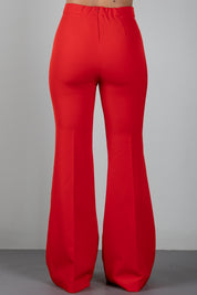 Pantaloni a Zampa con Dettagli a Contrasto