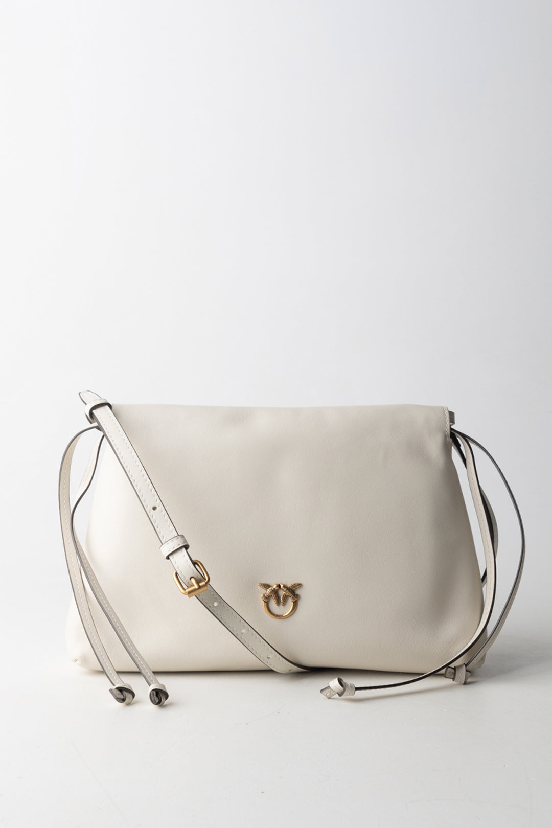 Borsa a Spalla In Pelle Liscia con Coulisse