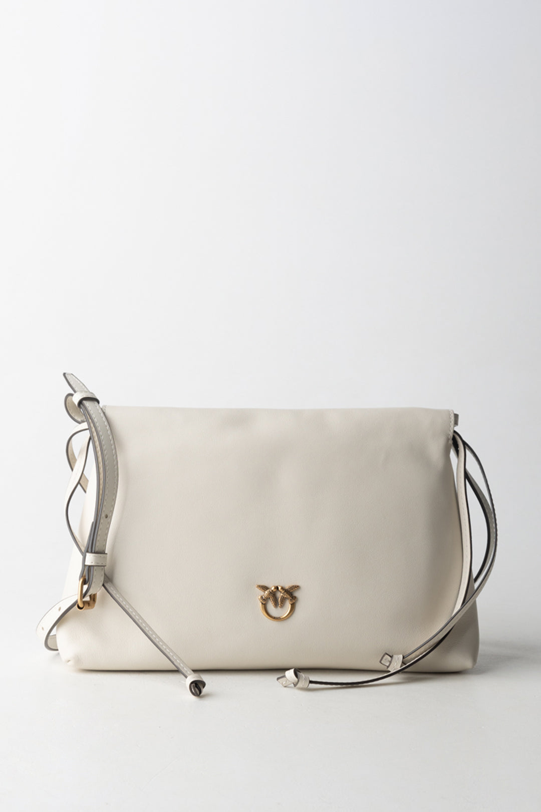 Borsa a Spalla In Pelle Liscia con Coulisse