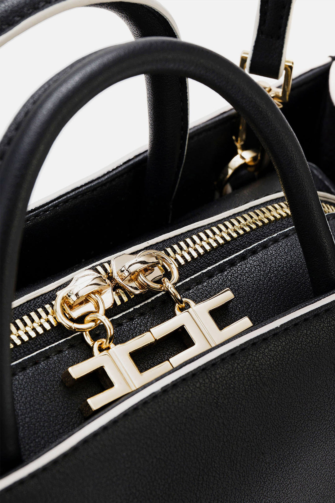 Elisabetta Franchi 24/7 Borsa 12/16 NERO/CREAM