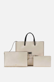 Elisabetta Franchi 24/7 Maxi Bag 10/20 CREAM/NERO