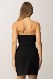 Elisabetta Franchi Abito Bustier In Crêpe Leggero AB82457E2 NERO