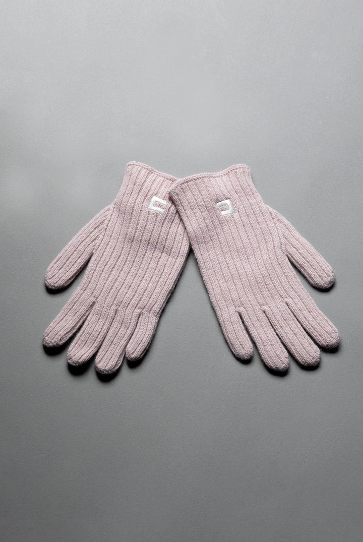 Gants en tricot de laine côtelé