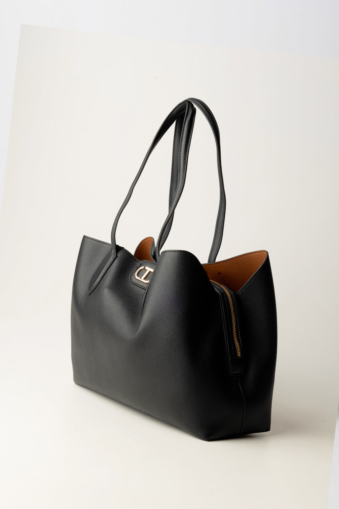 Borsa Shopper Effetto Pelle Di Vitello