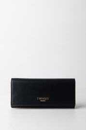 Duży portfel z klapką i logo