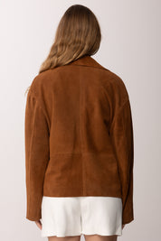 Aniye By Giacca Janis Over In Suede 185082 COGNAC