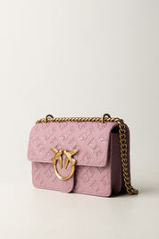 Pinko Borsa Mini Love Bag con Pattern Logo 100074 A1YB VIOLA-CITTA'DI LILLA-ANTIQUE G