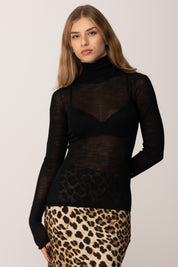 Maglione Dolcevita In Lana Fine