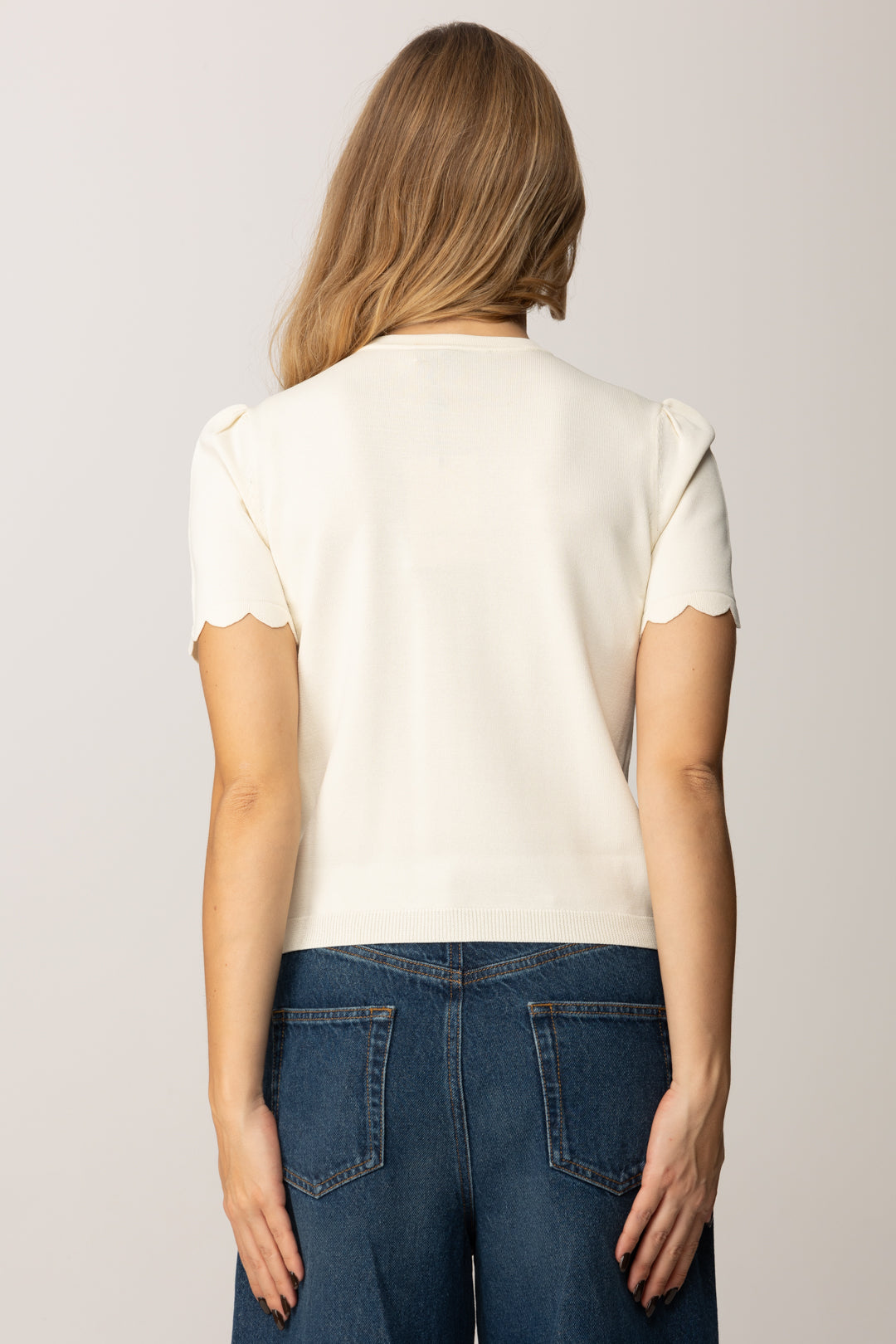 Maglia con Smerli e Bottoni Oval T