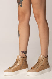 Zapatillas altas en charol